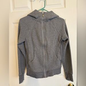 Lululemon Gray Scuba Zip-Up Hoodie